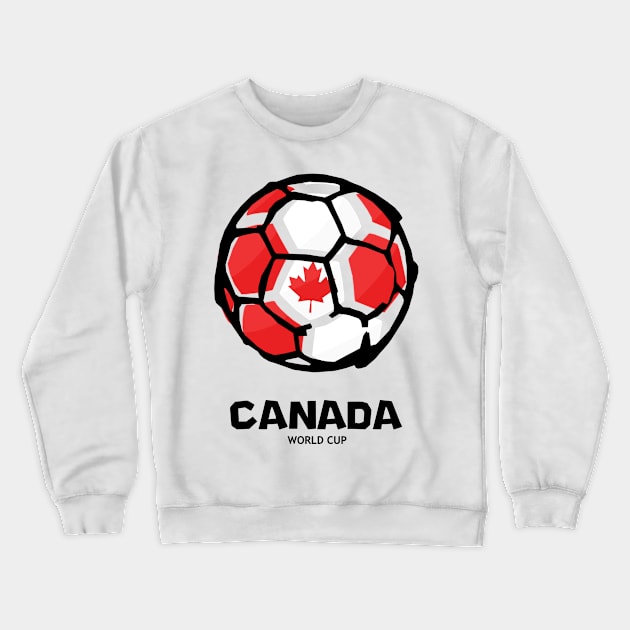 Canada Football Country Flag Crewneck Sweatshirt by KewaleeTee